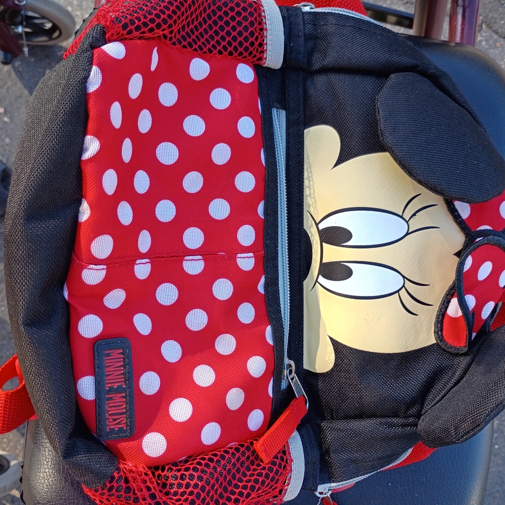 Disney Minnie Mouse Red and Black Polka Dot Backpack